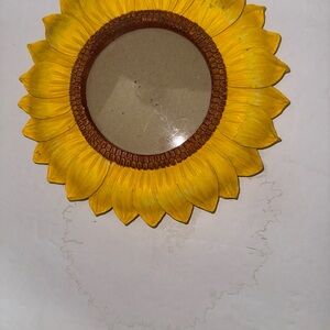 Russ Sunflower Mirror Yellow Brown Wall Decor